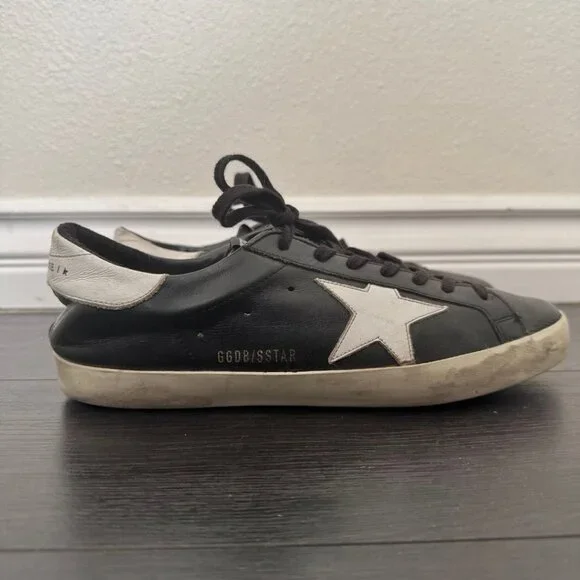 Golden Goose Black and White Athletic Shoes